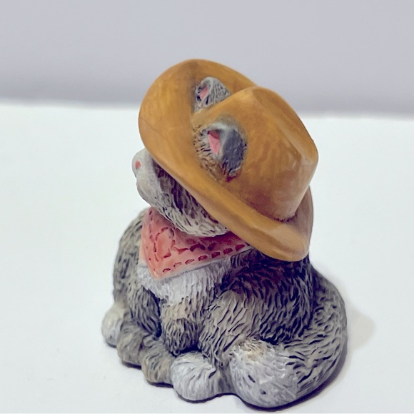 Hallmark Merry  Miniatures Cowboy Kitties With Horse Small Pet Figurine Set - Picture 7 of 16